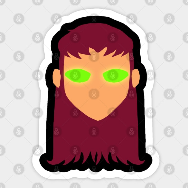 Starfire Simplified Sticker by CylentArt